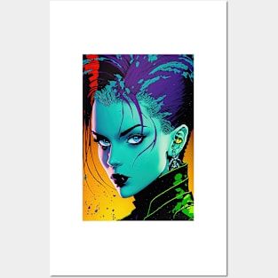 Goth girl pop art Posters and Art